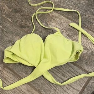 Bright yellow green Victoria Secret swimsuit top